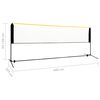vidaXL Stillanlegt Badmintonnet 400x103x94-158 cm M&aacute;lmur