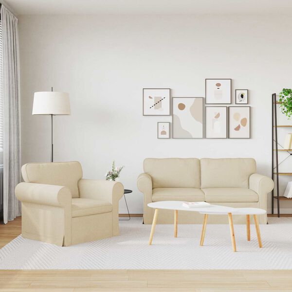 vidaXL S&oacute;fasett 2 pcs Rj&oacute;malitur 175 x 82 x 80 cm d&uacute;kur