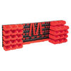 150807 vidaXL 80 Piece Storage Bin Kit with Wall Panels Red and Black