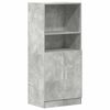 vidaXL Eldh&uacute;ssk&aacute;pur Steinsteyptur Gr&aacute;r 57x41,5x131,5 cm Hanna&eth;ur vi&eth;ur