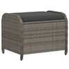 vidaXL Gar&eth;bor&eth; me&eth; sessu Gr&aacute;r 58x46x46 cm P&oacute;l&yacute;rattan