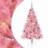 vidaXL Gervi fyrirfram l&yacute;stum j&oacute;latr&eacute; me&eth; 300 LED Bleikur 180 cm PVC