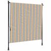 vidaXL Utandyra R&uacute;llugard&iacute;na Gul og Hv&iacute;t 150x270 cm Tauefni og St&aacute;l