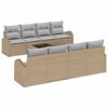 vidaXL Gar&eth;s&oacute;fa sett Drapplita&eth;ur 55 x 55 x 37 cm p&oacute;l&yacute;rattan