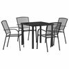 vidaXL Gar&eth;ur bor&eth;sett 5 pcs Antras&iacute;t Dufth&uacute;&eth;a&eth; st&aacute;l
