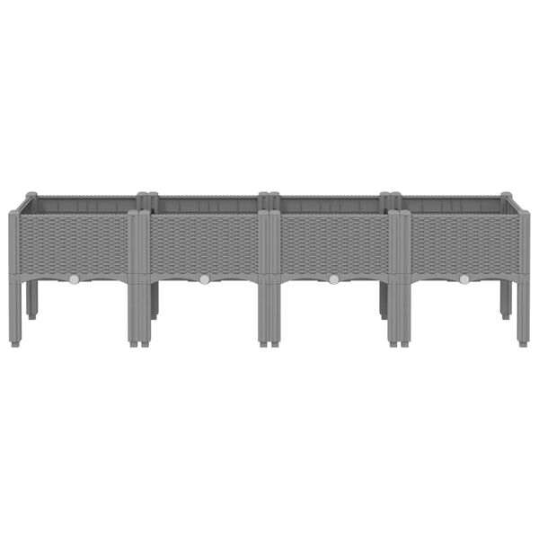 vidaXL Gr&oacute;&eth;urkassi &aacute; F&oacute;tum Lj&oacute;sgr&aacute;r 160x40x42 cm PP