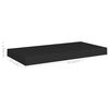 vidaXL Vegghengdar Hillur 2 stk. Svartar 50x23x3,8 cm MDF