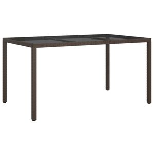 vidaXL Gar&eth;bor&eth; 150x90x75 cm Hert Gler og P&oacute;l&yacute;rattan Br&uacute;nn
