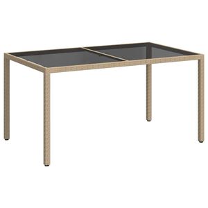 vidaXL Gar&eth;bor&eth; 150x90x75 cm Hert Gler og P&oacute;l&yacute;rattan Drappa&eth;