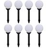 vidaXL Outdoor Pathway Lampar 8 stk LED 15 cm með Jarðfestingu