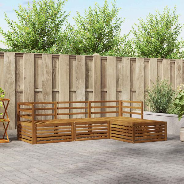 vidaXL &Uacute;ti s&oacute;fasett 4 pcs N&aacute;tt&uacute;rulegur Hrein akas&iacute;utr&eacute;