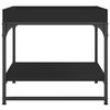 vidaXL Sófaborð Svart 49,5x49,5x45 cm Samsettur Viður