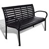 vidaXL Gar&eth;bekkur 125 cm St&aacute;l og WPC Svartur