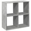 vidaXL B&oacute;kahilla Skilr&uacute;m Steypugr&aacute;r 69,5x29x69,5 cm Samsettur Vi&eth;ur