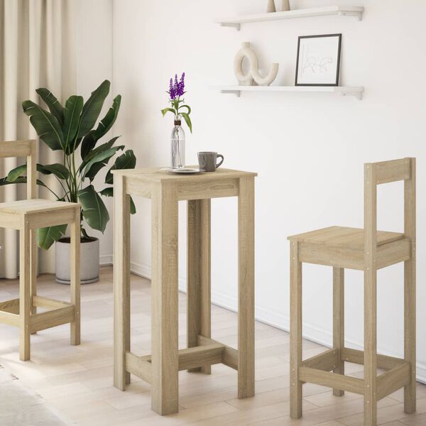 vidaXL Barborð Sonoma Eik 51x50x103,5 Samsettur Viður