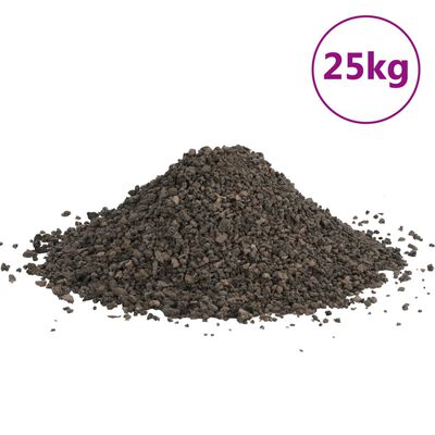 vidaXL Basalt Steinar 25 kg Svartir 3-5 mm