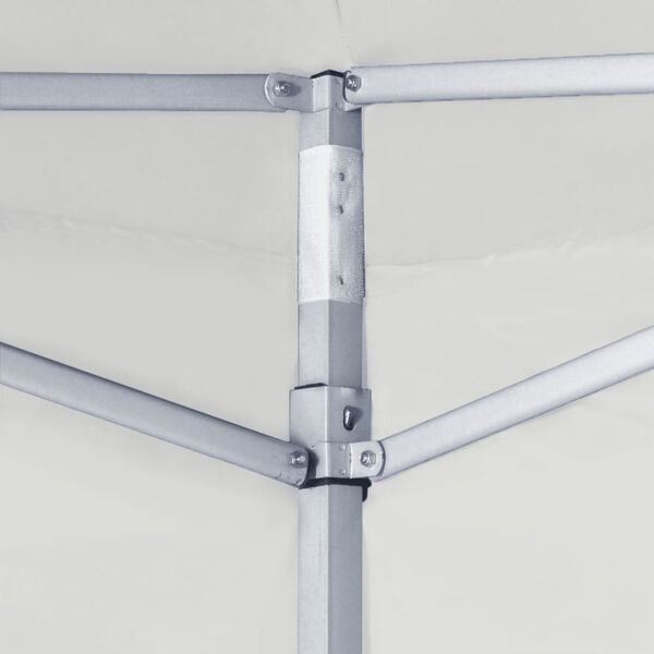 vidaXL Samfellanlegt Atvinnuveislutjald 2 Hli&eth;ar 2x2 m St&aacute;l Hv&iacute;tt