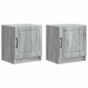 vidaXL Noat&ouml;flu sk&aacute;pur 2 pcs Gr&aacute;r Sonoma eikarlitur 43 x 34,5 x 47 cm