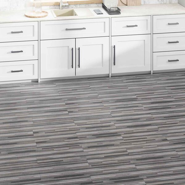 vidaXL G&oacute;lfsplank 36 pcs Striped gr&aacute;tt 5,02 m&sup2; PVC
