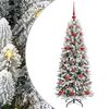 vidaXL Gervi j&oacute;latr&eacute; me&eth; 150 LED Hv&iacute;tt 120 cm PVC, Plast, St&aacute;l og PE