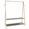 vidaXL fatarekki me&eth; hillum 132x45,5x150,5 cm bambus