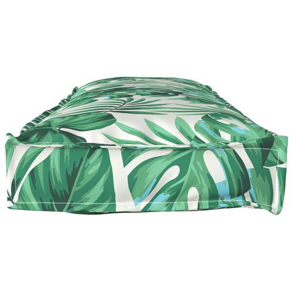 vidaXL Púðasett á pall 2 pcs Laufmynstur 120 x 40 x 8 cm Oxford efni