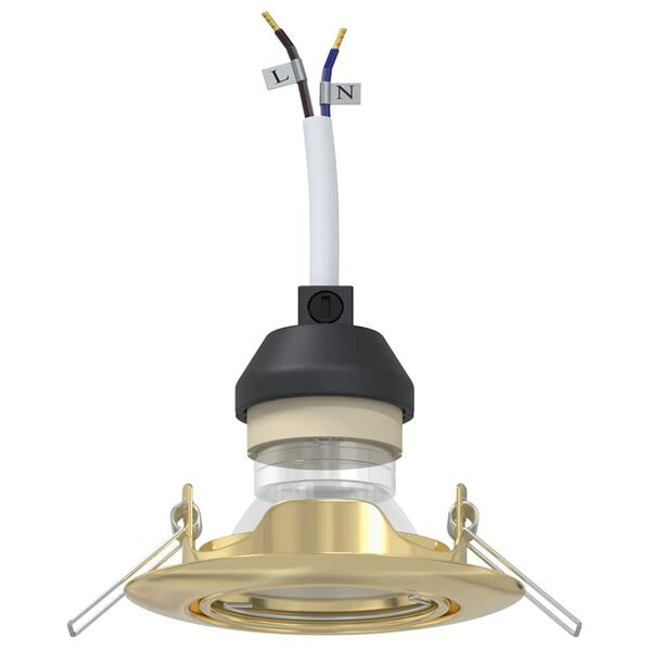 vidaXL Spotlight 6 pcs gold 9 x 9 x 2.5 cm metal