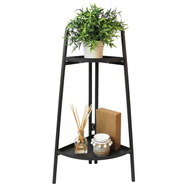 ProGarden Blómastandur Mattur Dökkgrár 26x26x70 cm