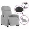 vidaXL Electric Stand up Recliner st&oacute;ll Cloud Grey Efni