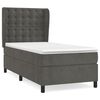 vidaXL H&oacute;lfa&eth; Springr&uacute;m me&eth; D&yacute;nu Gr&aacute;tt 90x190 cm Flauel