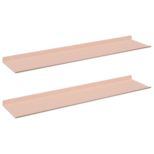 vidaXL Flj&oacute;tandi skrifbor&eth; 2 pcs Bleikur 80 x 18 x 2,5 cm St&aacute;l