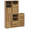 vidaXL Hli&eth;arsk&aacute;pur 5 stk ODDA 40x24x79 cm Gegnheil Fura