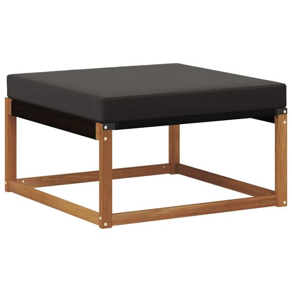 vidaXL &Uacute;ti s&oacute;fasett me&eth; p&uacute;&eth;i 4 pcs N&aacute;tt&uacute;rulegur og svartur