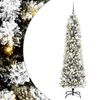 vidaXL Gervi j&oacute;latr&eacute; me&eth; 300 LED Hv&iacute;tt 180 cm PVC, Metall og Plastefni