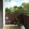 vidaXL Svalaskilr&uacute;m Br&uacute;nt og Svart 500x80 cm P&oacute;l&yacute;rattan