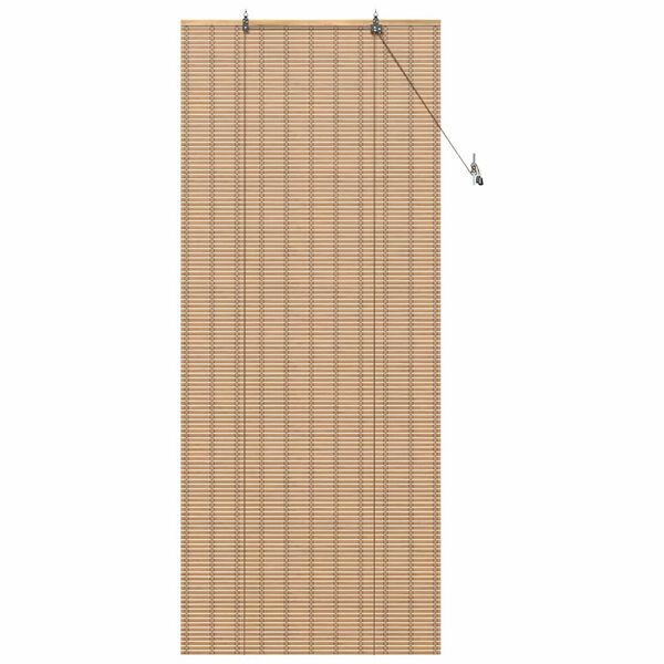 vidaXL R&uacute;llugard&iacute;na me&eth; gluggatj&ouml;ldum N&aacute;tt&uacute;ra 90 x 220 cm bamboo