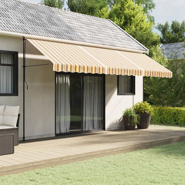 vidaXL Varaefni fyrir Skyggni Marglitar Rendur 5x3 m