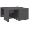 vidaXL S&oacute;fabor&eth; 4 stk H&aacute;glans Gr&aacute;tt 33x33x33 cm Samsettur Vi&eth;ur
