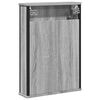 vidaXL Baðspegilsskápur Grár Sonoma 42x12x60 cm Samsettur viður
