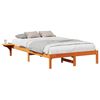 vidaXL Ramsv&iacute;k Vaxbr&uacute;nn 140 x 190 cm Solid furuhikk