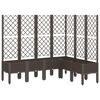 vidaXL Gr&oacute;&eth;urkassi me&eth; Rimlagrind Br&uacute;nn 160x120x142 cm PP