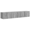 vidaXL Sj&oacute;nvarpsveggsk&aacute;pur 2 pcs Gr&aacute;r Sonoma 78,5 x 31 x 29,5 cm