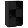 vidaXL Sk&aacute;pur Svartur 74x35x117 cm Gegnheil Fura