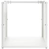 vidaXL Eldiviðargrind Hvítt 40x40x40 cm Kaldvalsað stál