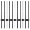 vidaXL Gir&eth;ingarp&oacute;stur 11 pcs Gr&aacute;r 60 cm St&aacute;l
