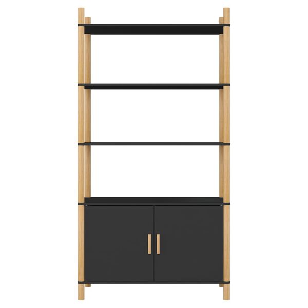 vidaXL Hár Skenkur Svartur 80x40x153 cm Samsettur Viður