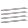 vidaXL Vegghillur 4 stk. Gr&aacute;ar Sonoma 100x20x1,5 cm Samsettur Vi&eth;ur
