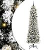 vidaXL Gervi j&oacute;latr&eacute; me&eth; 300 LED Hv&iacute;tt 240 cm PVC, Metall og Plastefni