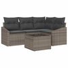 vidaXL Gar&eth;s&oacute;fa sett me&eth; p&uacute;&eth;i me&eth; geymslu 5 pcs Lj&oacute;sgr&aacute;r p&oacute;l&yacute;rattan