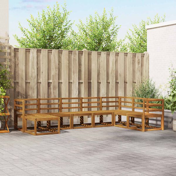 vidaXL &Uacute;ti s&oacute;fasett me&eth; p&uacute;&eth;i 8 pcs N&aacute;tt&uacute;rulegt og Antrac&iacute;t